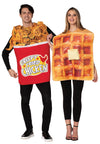 Bucket of Chicken & Waffle Couples Halloween Costume, Adult One Size