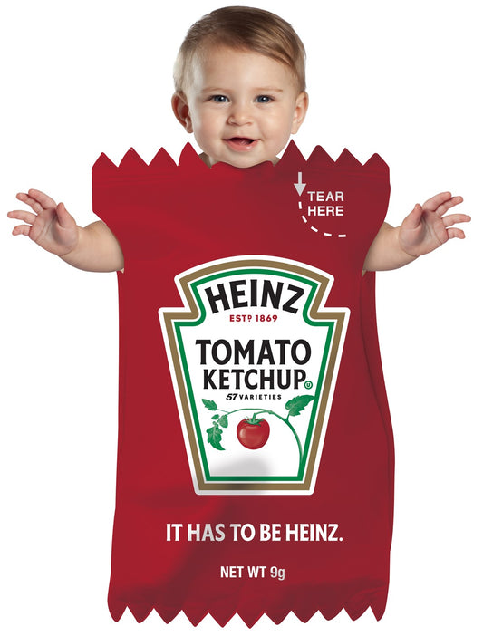 Kraft Heinz Tomato Ketchup Packet Bunting Halloween Costume, Baby Size 3-9 month