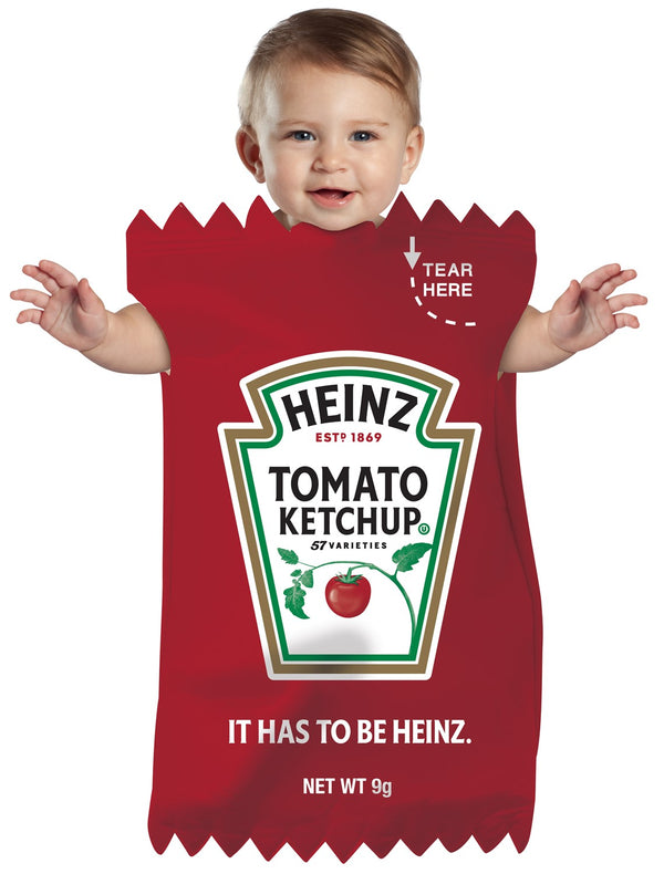 Kraft Heinz Tomato Ketchup Packet Bunting Halloween Costume, Baby Size 3-9 month
