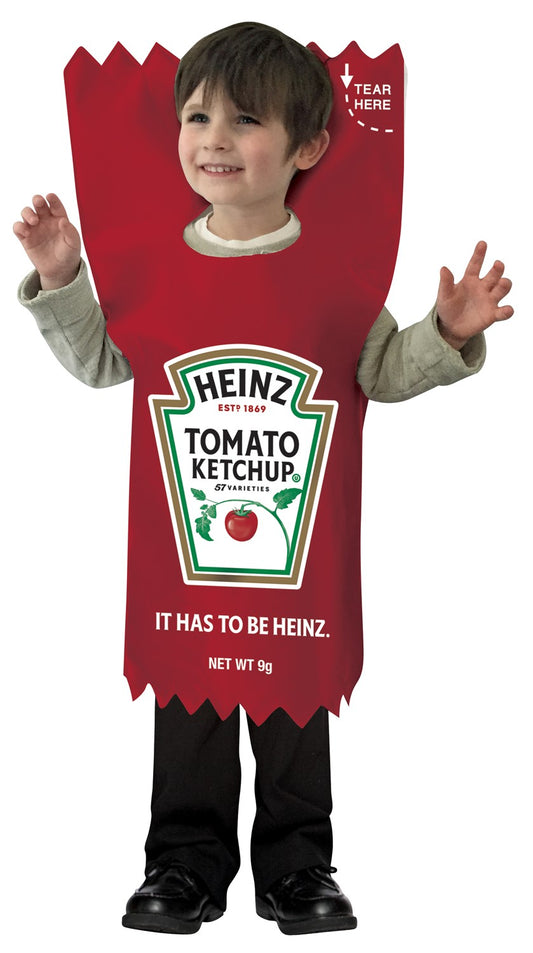 Kraft Heinz Tomato Ketchup Packet Tunic Halloween Costume, Child Size 3-4