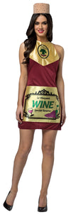 Wine Halloween Costume Dress with Hat, Women's Size 2-6