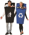 Trash Can & Recycle Can Couples Halloween Costume, Adult One Size