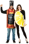 Whiskey Sour, Get Real Whiskey & Lemon Slice Couples Halloween Costume Set