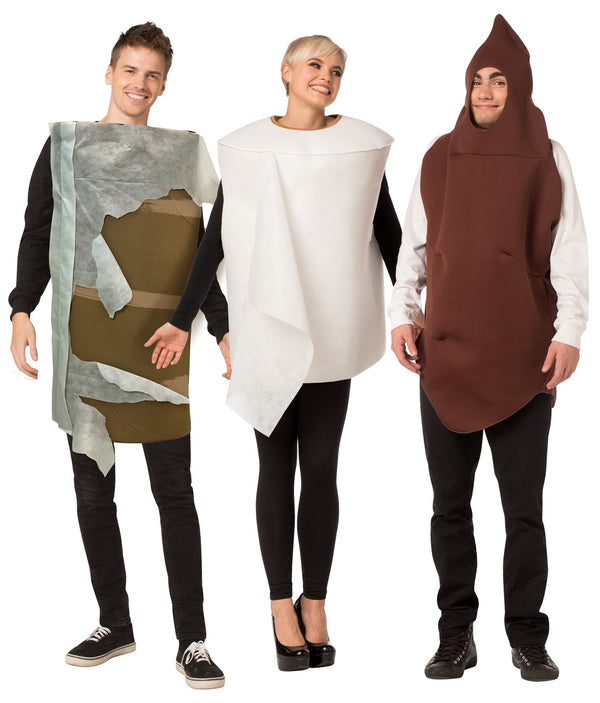 Before You Go, During and After Bathroom Halloween Costume, Adult, One Size