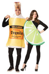 Tequila Bottle & Lime Slice Couple Costume