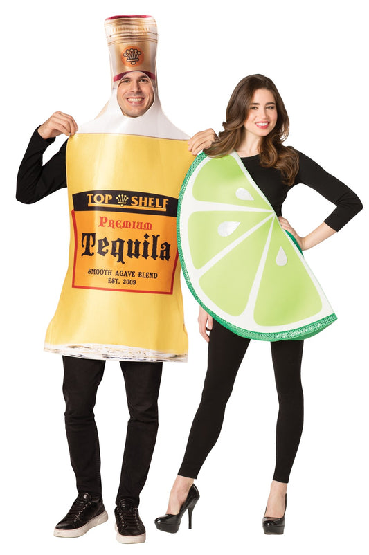 Tequila Bottle & Lime Slice Couple Costume