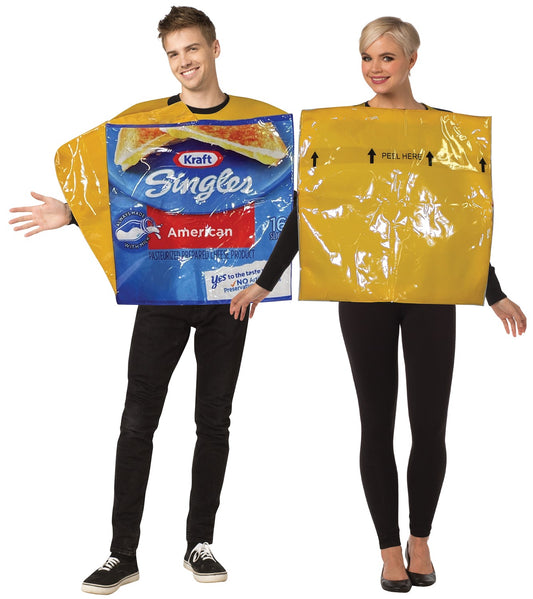 Kraft Singles Pack and Single Slice Cheese Couple Costume, Adult One Size