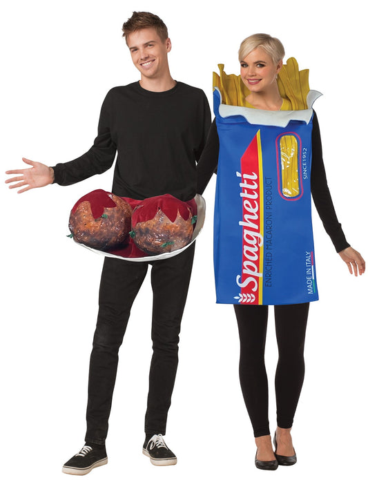 Spaghetti & Meatballs Couple Costume, Adult One Size