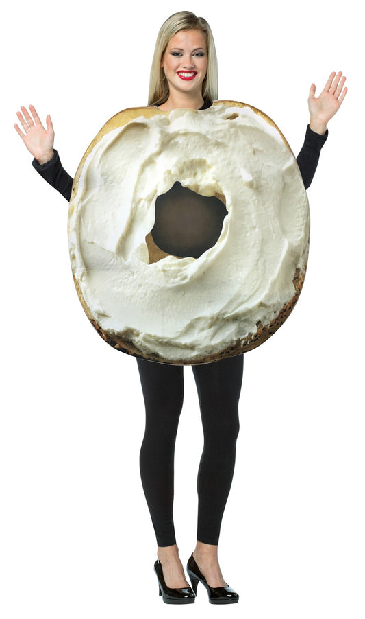 Bagel with Cream Cheese Costume, Adult One Size