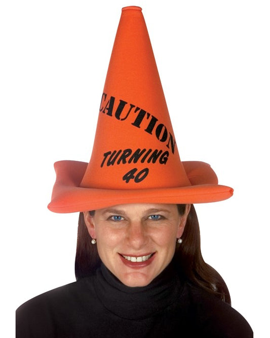 Turning 40 Cone Birthday Hat, Adult One Size