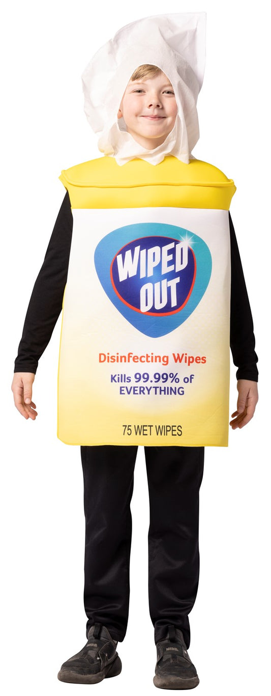 Wiped Out! Disinfecting Sanitizer Wipes Halloween Costume, Child 7-10