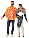 Pepperoni Pizza & Pizza Cutter Couple Costume, Adult One Size