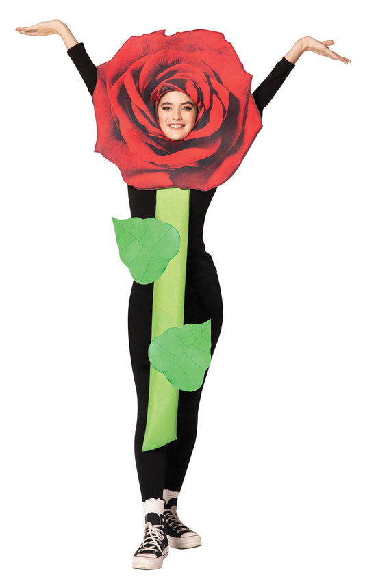 Red Rose Flower Costume, Adult One Size
