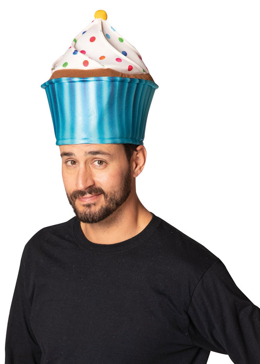 Blue Cupcake Hat Costume, Adult One Size