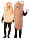 Hand and Big Foot Couples Costume, Adult One Size
