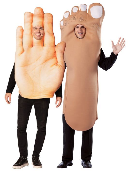 Hand and Big Foot Couples Costume, Adult One Size
