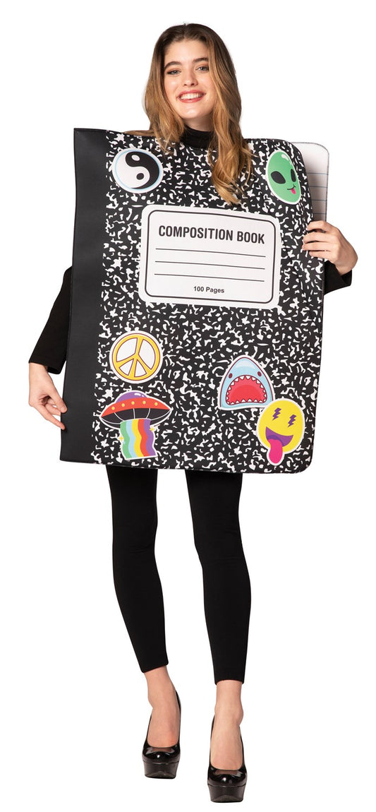 Composition Notebook Costume, Adult One Size