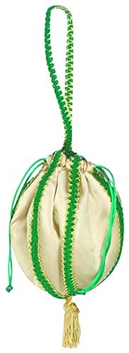 Renaissance Pouch Wristlet Accessory, Gold and Green, One Size