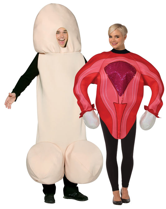 Halloweenie & Uterus Couples Costume, Adult One Size