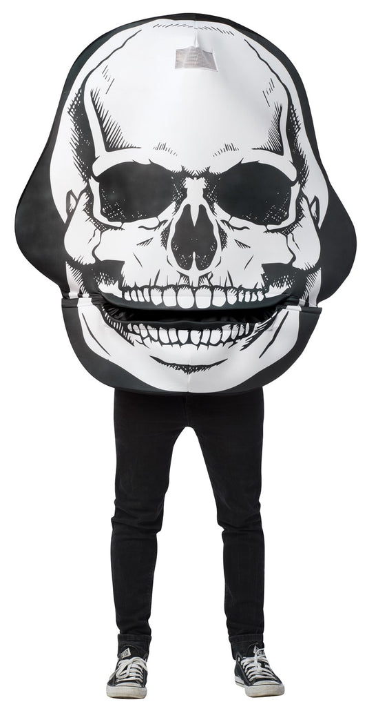 Skull Mouth Head Halloween Costume, Adult One Size