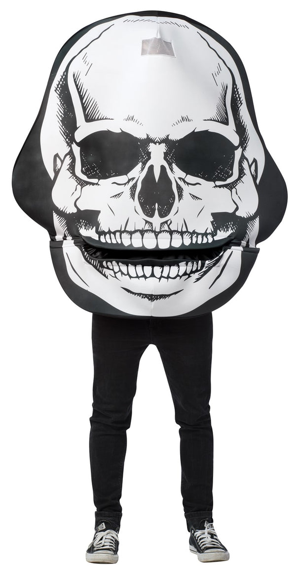 Skull Mouth Head Halloween Costume, Adult One Size