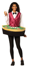 Poker Dealer w. Table Halloween Costume, Adult One Size