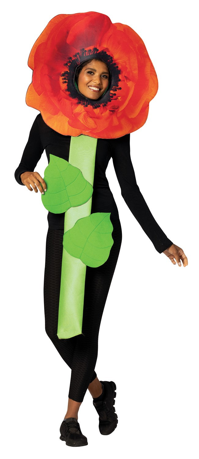 Poppy Flower Halloween Costume, Adult One Size