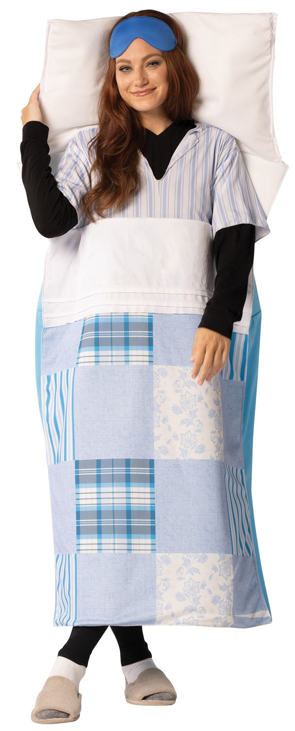 Sleeping Bed w. Pillow & Comforter Halloween Costume, Adult One Size
