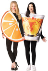 Fireball Shot Glass & Orange Slice Couples Halloween Costume, Adult One Size