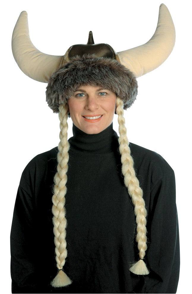 Space Viking with Braids Hat, Adult One Size