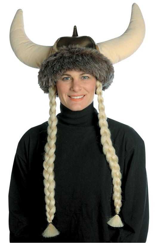 Space Viking with Braids Hat, Adult One Size