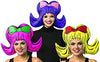 Pink, Purple & Yellow 3 Pack Bouffant Cartoon Wigs, Adult One Size