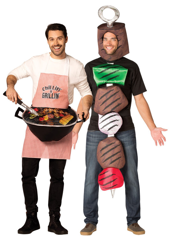 Grill Master & Beef Kebab Halloween Couples Costume Set, Adult One Size