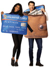 Men's Brown Wallet & Platinum Credit Card Halloween Couples Costume, Adult One S