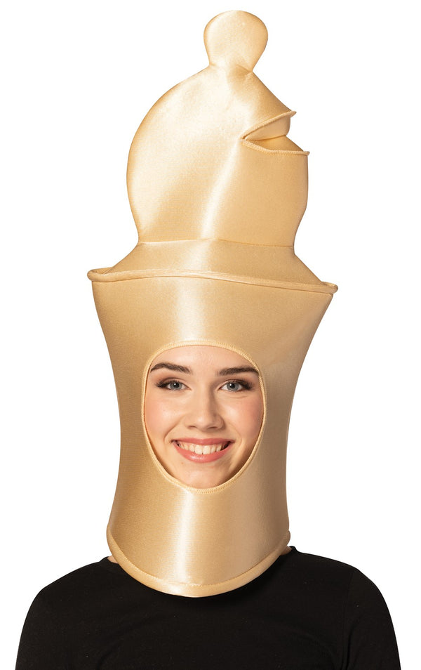 Ultimate Deluxe Beige Bishop Chess Headpiece Mask, Adult One Size