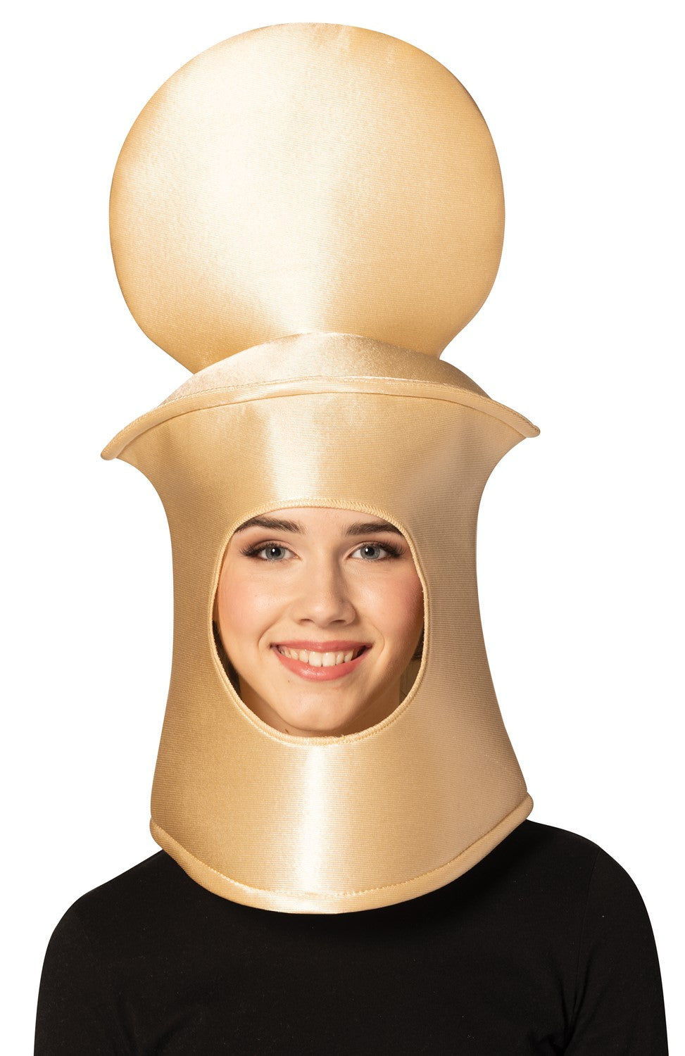Ultimate Deluxe Beige Pawn Chess Headpiece Mask, Adult One Size