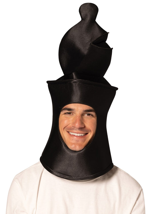Ultimate Deluxe Black Bishop Chess Headpiece Mask, Adult One Size