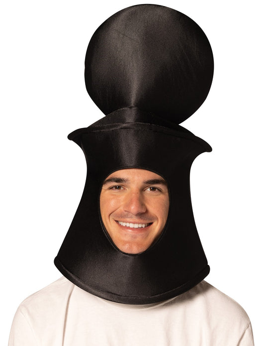 Ultimate Deluxe Black Pawn Chess Headpiece Mask, Adult One Size