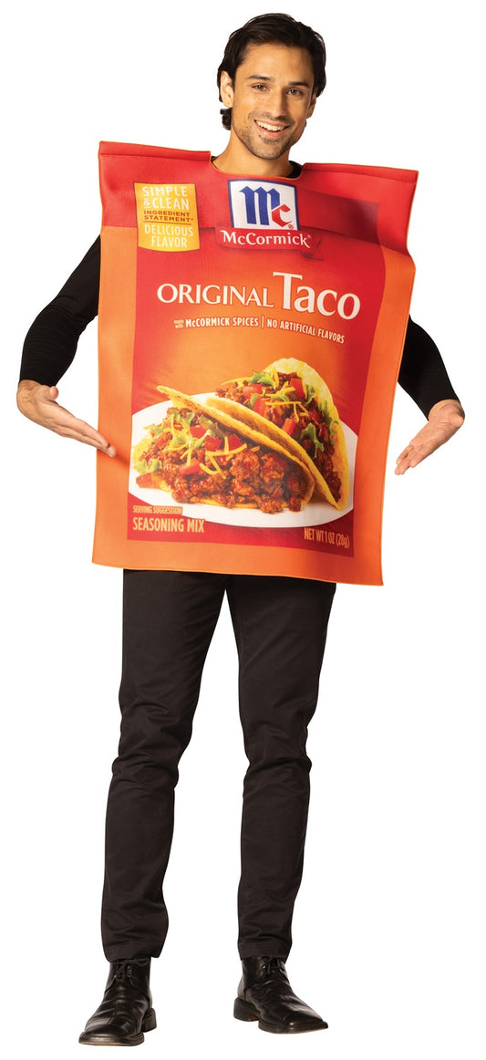McCormick Taco Seasoning Packet Halloween Costume, Adult One Size