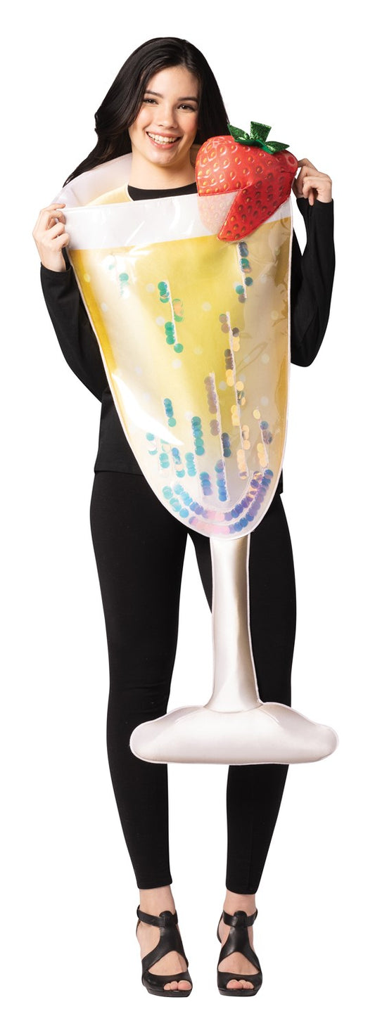 Champagne Flute Glass Halloween Costume, Adult One Size