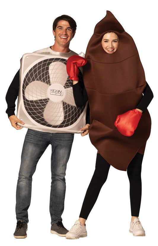 Shit Hits the Fan Couple Halloween Costume, Adult One Size