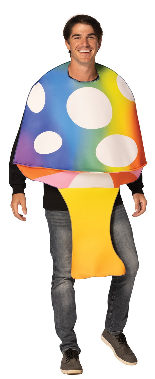 Mushroom Psychedelic Colors Halloween Costume, Adult One Size