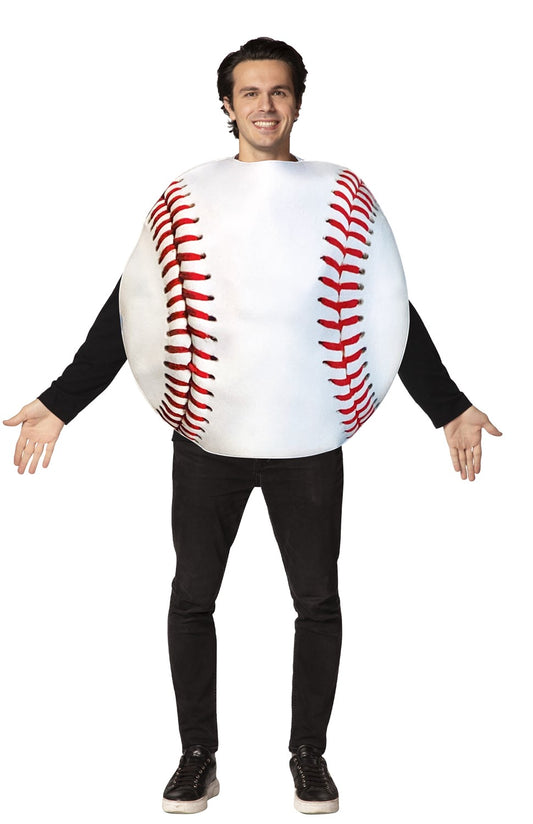 Get Real Baseball Halloween Costume, Adult One Size