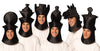 Ultimate Deluxe Black 6 Piece Chess Headpieces Costume Bundle, Adult One Size