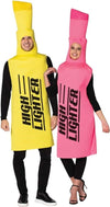 Pink & Yellow Highlighter Couple Halloween Costume, Adult One Size