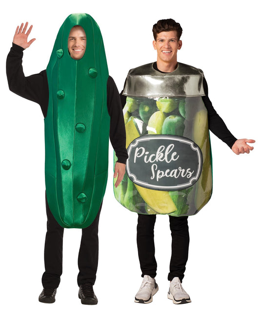 Ultimate Pickle & Pickle Jar Couple Halloween Costume, Adult One Size