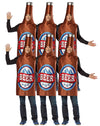 6 Pack Beer Bottle Group Halloween Costume, Adult One Size
