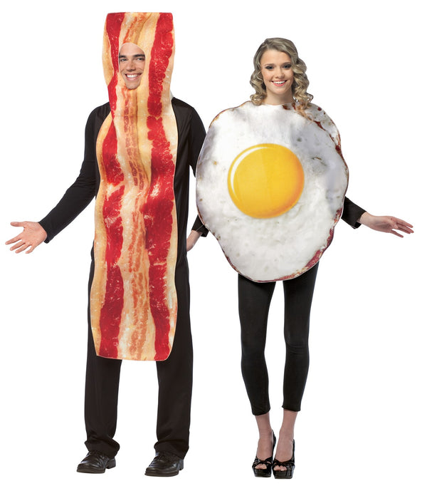 Bacon Slice & Fried Egg Couples Halloween Costume, Adult One Size