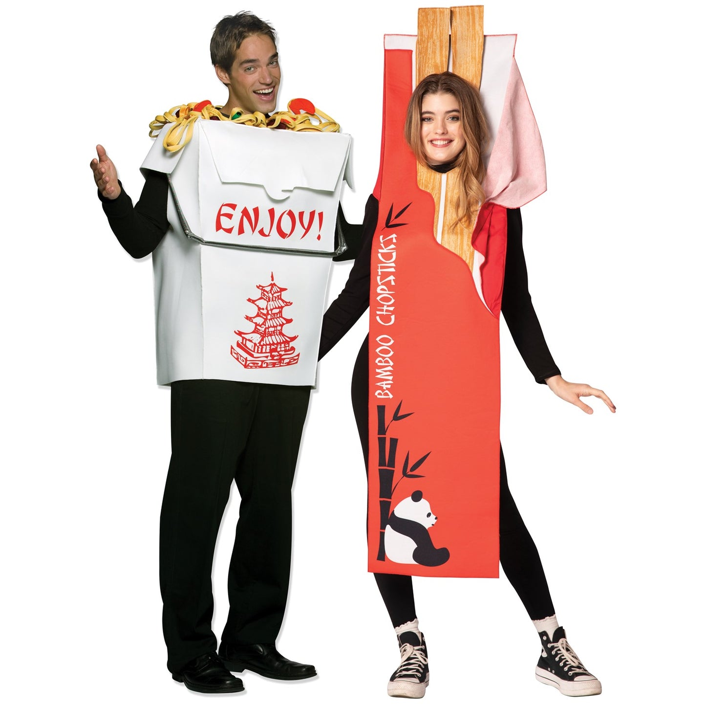 Chopsticks & Chinese Take Out Couples Halloween Costume, Adult One Size