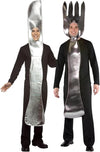 Silver Knife & Fork Couples Costume, Adult One Size